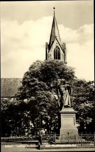 Ak Erfurt in Thüringen, Lutherdenkmal an der Kaufmannskirche