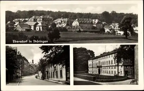 Ak Saalburg Ebersdorf in Thüringen, Ortsansicht, Straßenpartien