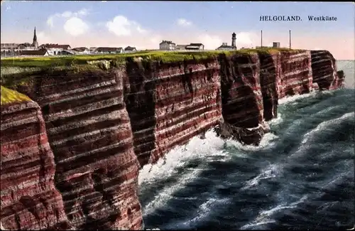 Ak Nordseeinsel Helgoland, Westküste