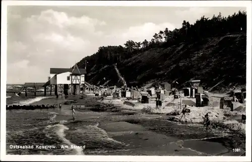 Ak Ostseebad Koserow Usedom, Strandleben