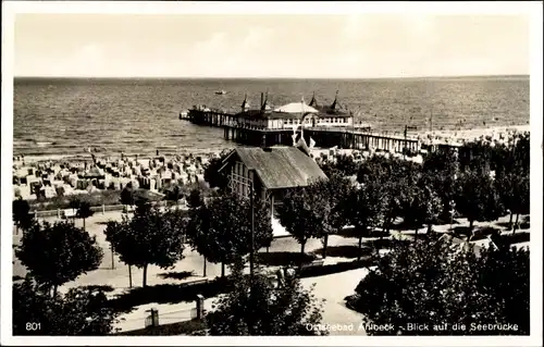 Ak Ostseebad Ahlbeck Heringsdorf Usedom, Seebrücke