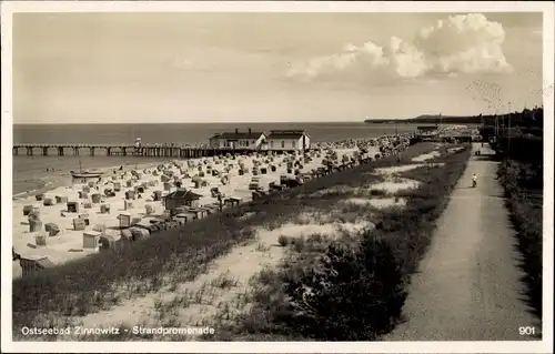 Ak Ostseebad Zinnowitz auf Usedom, Strandpromenade