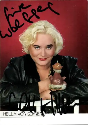 Ak Moderatorin und Komikerin, Portrait, Autogramm