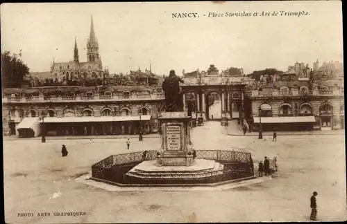 Ak Nancy Meurthe et Moselle, Place Stanislas, Arc de Triomphe