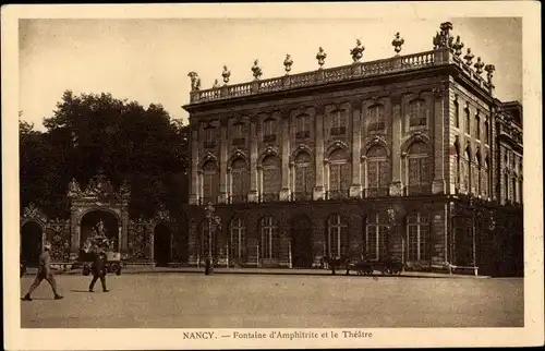 Postkarte Nancy Meurthe et Moselle, Fontaine d&#39;Amphitrite, Theater