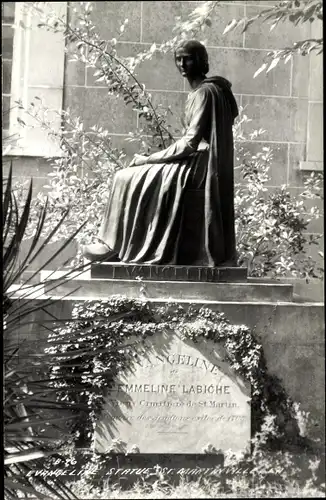 Foto Ak St. Martinville Louisiana USA, Statue Evangeline, Emmeline LaBiche