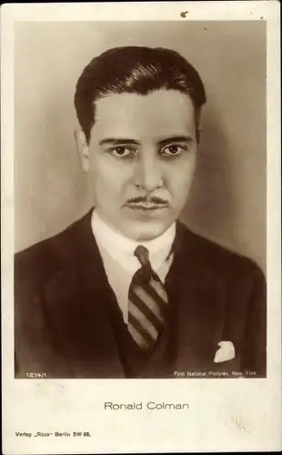 Ak Schauspieler Ronald Colman, Portrait