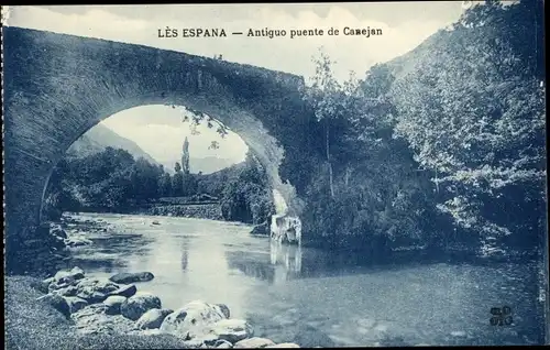 Ak Canéjan Gironde, Antiguo puente de Canejan