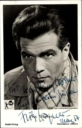 Ak Schauspieler Fritz Wagner, Portrait, Autogramm