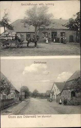 Ak Osterwald Garbsen Niedersachsen, Geschäftshaus Wilh. Lühring, Dorfstraße