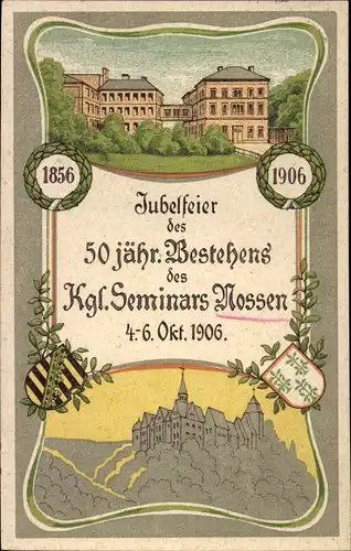 Ak Nossen in Sachsen, 50 Jahre Königliches Seminar 1856 - 1906