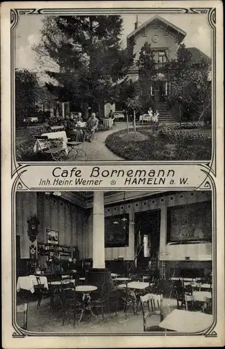 Ak Hameln an der Weser Niedersachsen, Cafe Bornemann