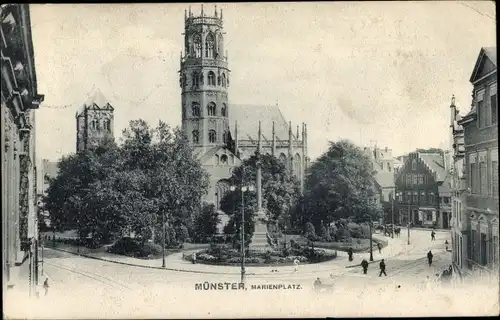 Ak Münster in Westfalen, Marienplatz