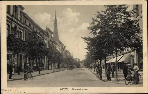 Ak Wesel am Niederrhein, Hohestraße