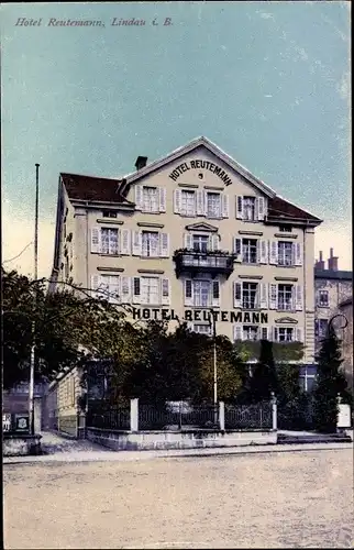 Ak Lindau am Bodensee Schwaben, Hotel Reutemann