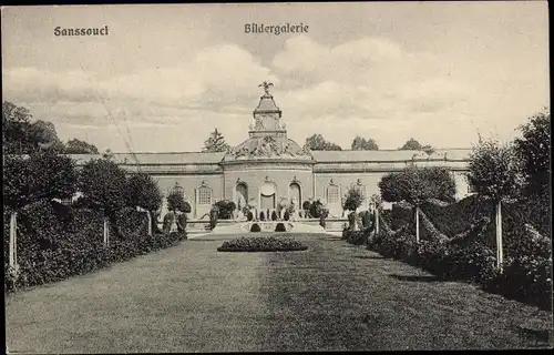 Ak Potsdam, Schloss Sanssouci, Bildergalerie