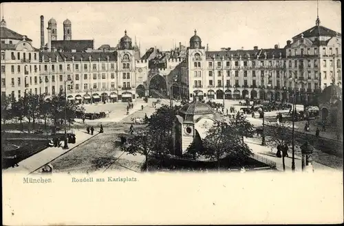 Ak München Bayern, Karls-Tor Rondell