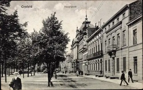 Ak Krefeld am Niederrhein, Hauptpost