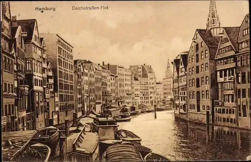 Ak Hamburg Mitte Altstadt, Deichstraßen-Flet