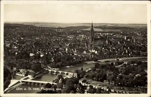 Ak Ulm an der Donau, Luftbild