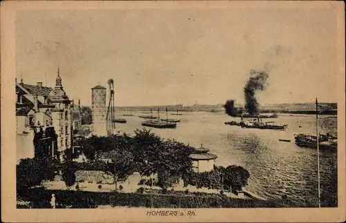 Ak Homberg am Rhein Duisburg, Schiffe auf dem Rhein