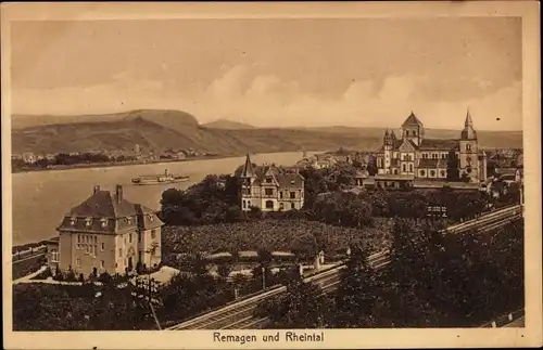 Ak Remagen am Rhein, Blick ins Rheintal