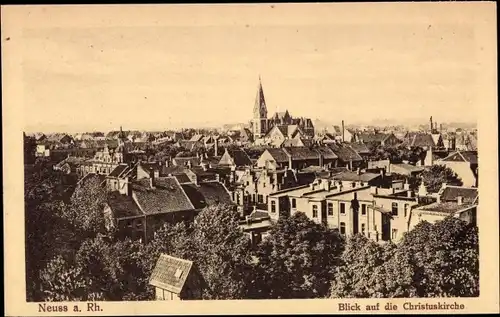 Ak Neuss am Rhein, Stadtpanorama, Christuskirche