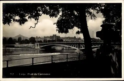 Ak Lüttich Lüttich Wallonien, Handelsbrücke