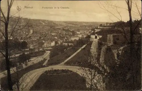 Postkarte Namur Wallonien, Promenade de la Citadelle