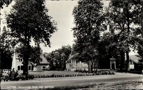 Ak Lutten Overijssel Niederlande, Kirche, Pastorat