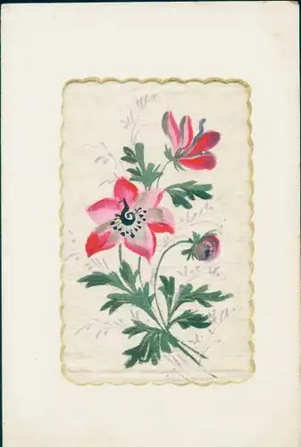 Stoff Ak Blühende Blumen