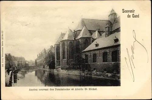Ak Gand Gent Ostflandern, Ancien couvent des Dominicains et Abside St Michel