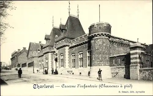 Ak Charleroi Wallonien Hennegau, Infanterie Kaserne, Jäger zu Fuß