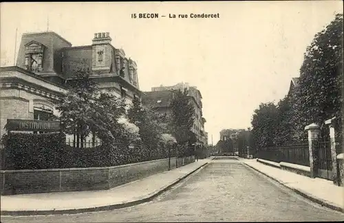 Ak Becon Hauts de Seine, La rue Condorcet