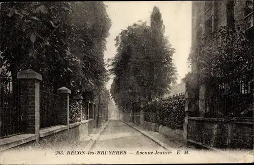 Ak Becon les Bruyeres Hauts de Seine, Avenue Jeanne