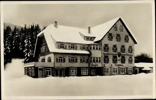 Ak Obertal Baiersbronn Schwarzwald, Hotel Adler im Winter