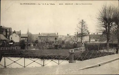 Ak Bernay Eure, Sur la Charentonne