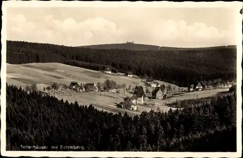 Ak Tellerhäuser Breitenbrunn Erzgebirge, Schneiders Gasthaus, Fichtelberg, Ort