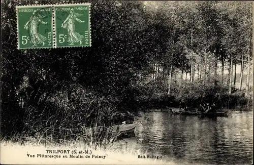 Ak Trilport Seine et Marne, Vue Pittoresque au Moulin de Poincy