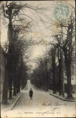 Ak Meudon Hauts de Seine, L'Avenue Jacqueminot