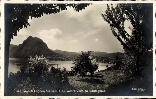 Ak Gandria Lago di Lugano Tessin Schweiz, S. Salvatore visto da Castagnola