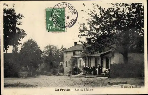 Ak La Frette Saône et Loire, Rue de l'Eglise