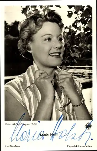 Ak Schauspielerin Maria Holst, Portrait, Autogramm