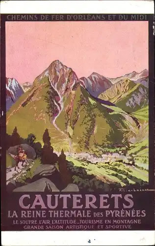 Künstler Ak Cauterets Hautes Pyrénées, La Reine Thermale, Chemins de fer d'Orleans et du Midi