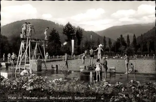 Ak Wehr in Baden, Schwimmbad