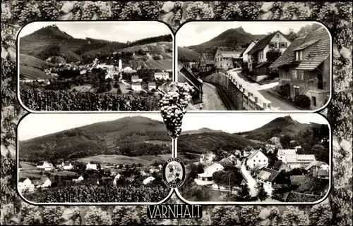 Ak Varnhalt Baden Baden am Schwarzwald, Weinberge, Ortsansicht