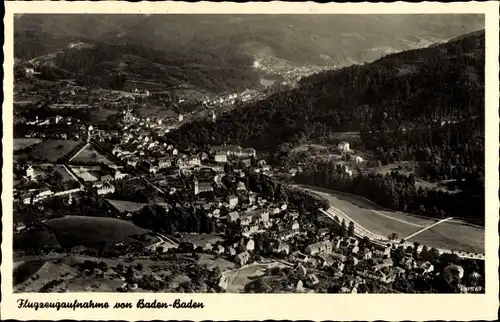 Ak Baden Baden am Schwarzwald, Fliegeraufnahme