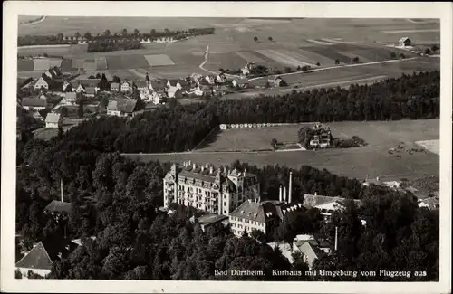 Ak Bad Dürrheim, Fliegeraufnahme, Kurhaus und Umgebung