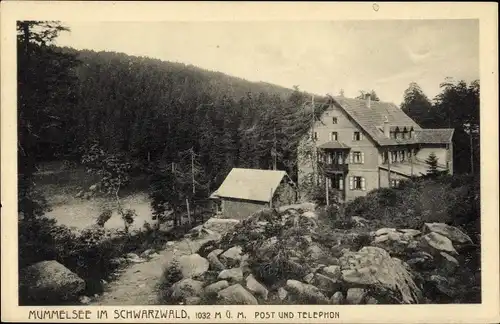 Ak Mummelsee Seebach im Schwarzwald Baden, Post, Telefon