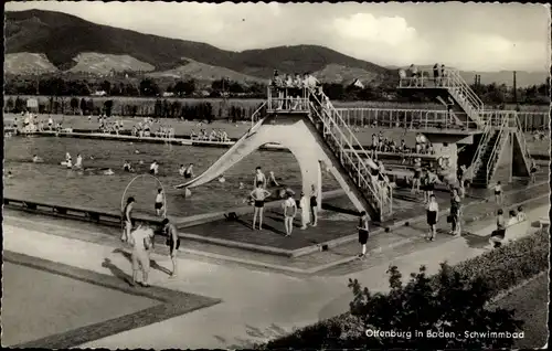 Ak Offenburg in Baden Schwarzwald, Schwimmbad